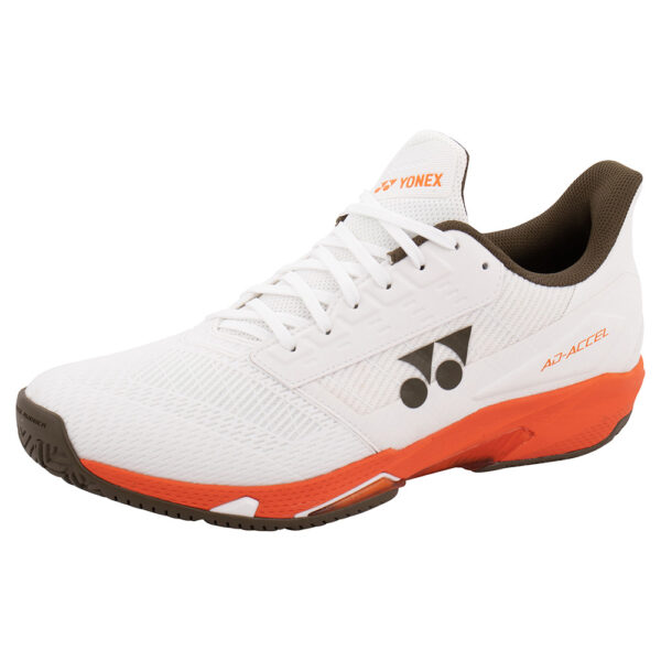 Yonex Mens AD-Accel Power Cushion All Court Shoes  (White/Orange) 2025