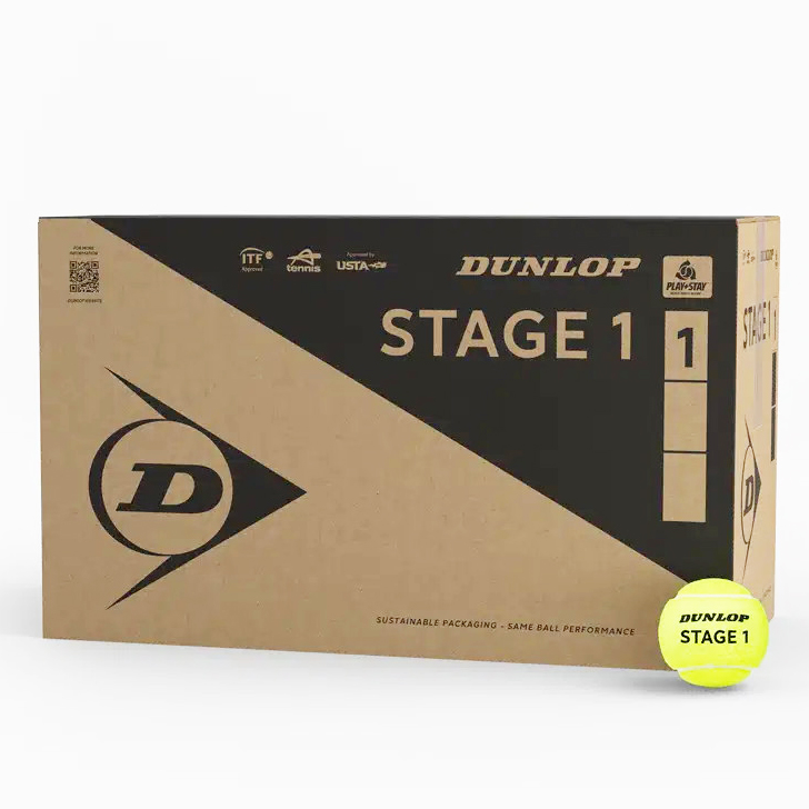 Dunlop Stage 1 (Green) Ball, 6 Dozen Refill Box