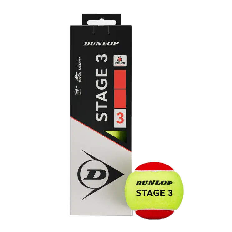 Dunlop Stage 3 Red Ball (3 Ball Box)