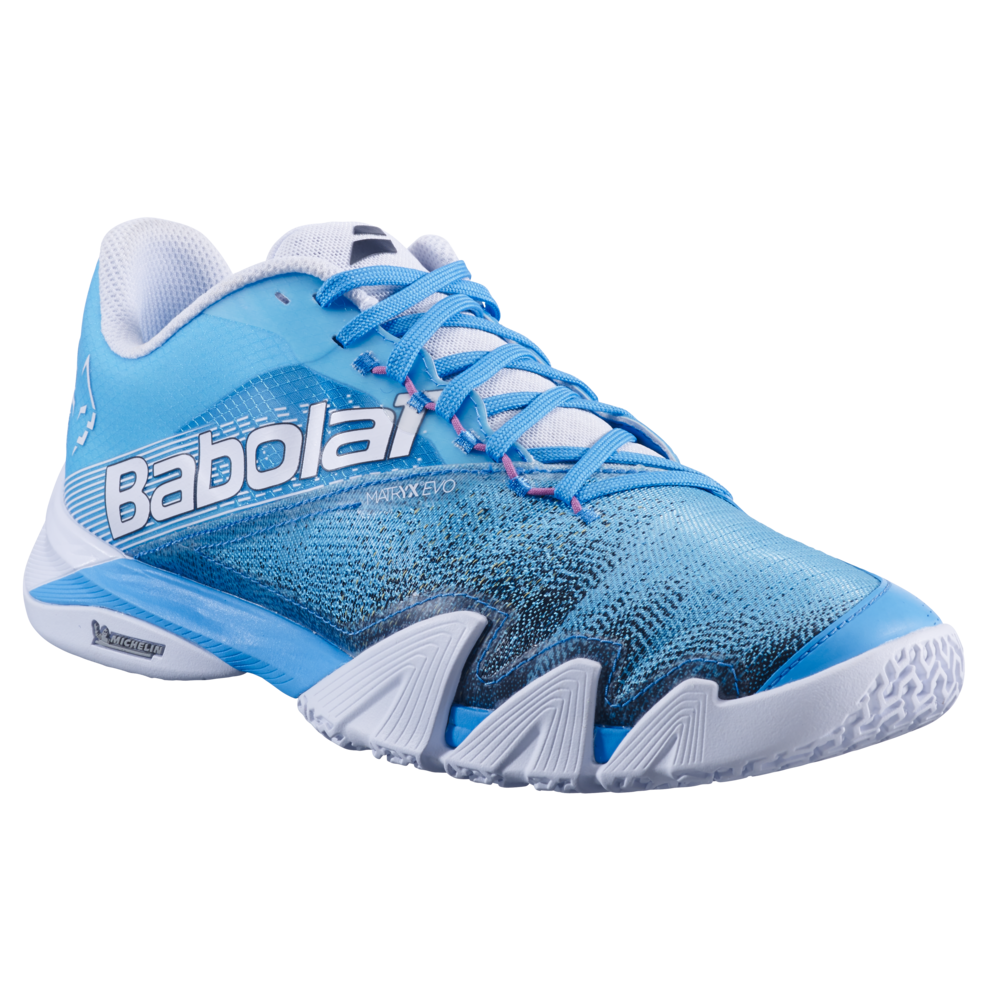 Babolat Mens Jet Premura 2 Juan Lebron Padel Shoes (Cyan Blue/White) (2025) - Size 6.5 UK