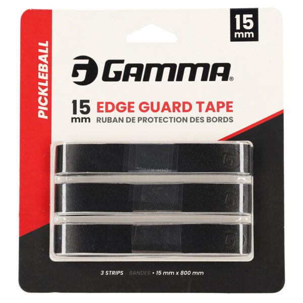 Gamma Pickleball Paddle Frame Protection Tape 3 Pack (Black)