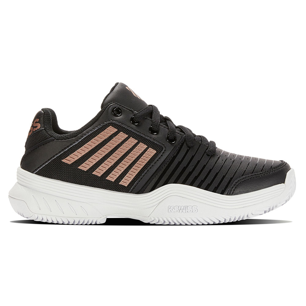 K-Swiss Womens Court Express HB All Court Shoe (Black/White/Rose Gold) - Size 4 UK