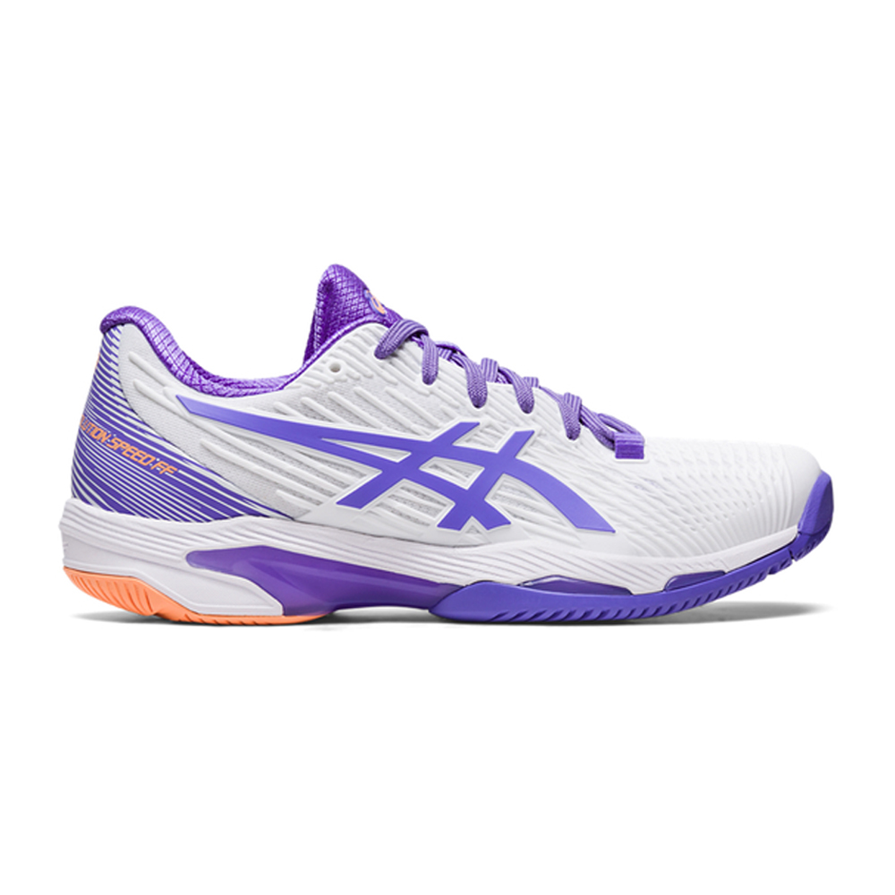 Asics Womens Solution Speed FF 2 All Court Shoes (White/Amethyst) - Size 8 UK