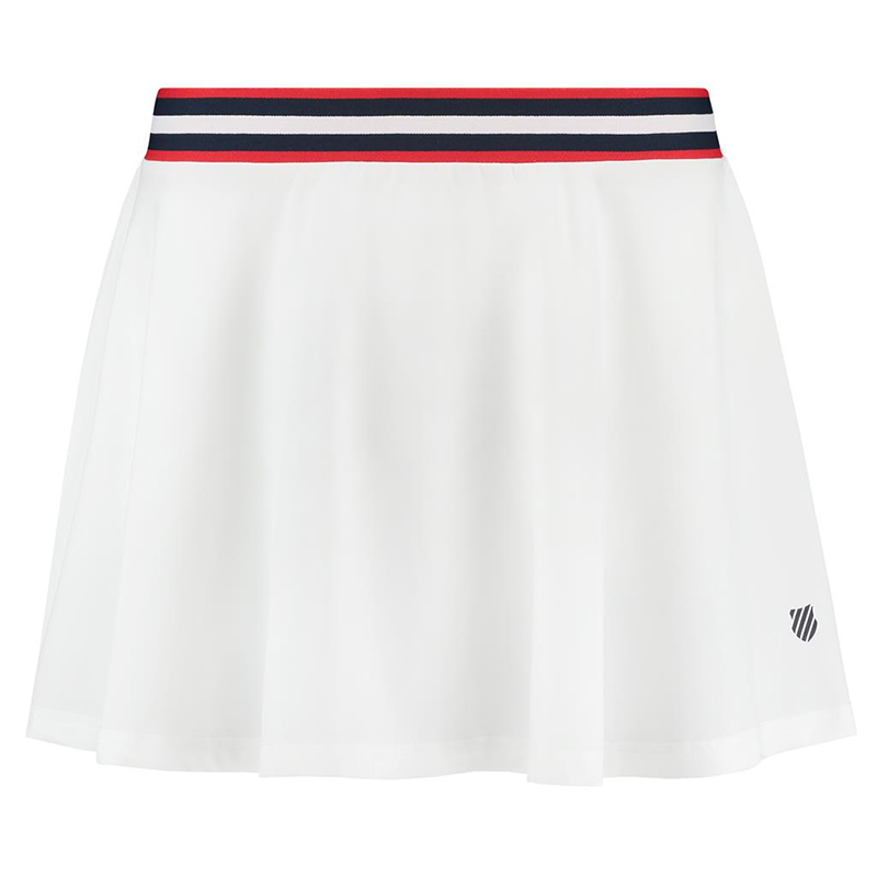 K-Swiss Womens Heritage Sport Pleat Skirt (White) - Size: X-Large