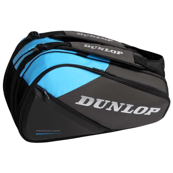 Dunlop FX Performance Padel Racket Bag (2025) (Gun Metal/Cyan)
