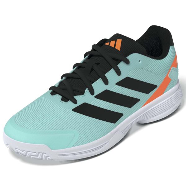 Adidas Junior Ubersonic K All Court Shoe (Flash Aqua/Core Black/Lucid Orange) 2026