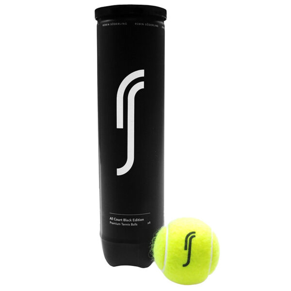 Robin Soderling All Court Tennis Ball (Black Edition) 4 Ball Tube