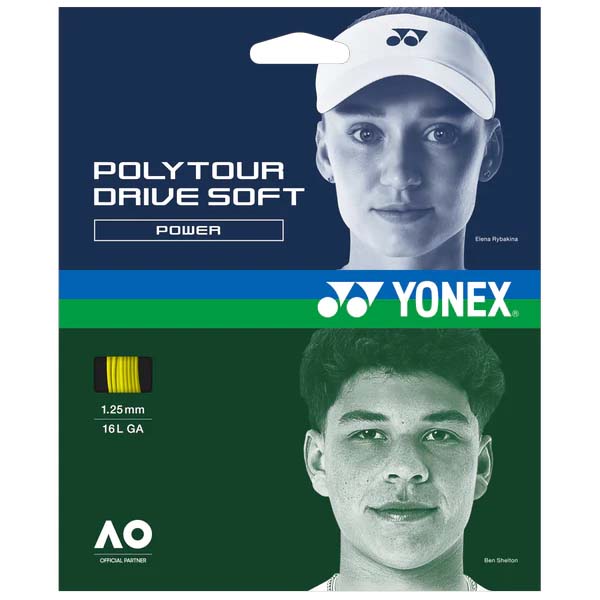Yonex Poly Tour Drive Soft 12m Packet - Flash Yellow - Gauge: 1.25mm