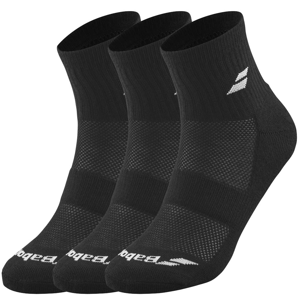 Babolat Quarter Socks (3 Pairs) (Black)