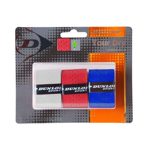 Dunlop Tour Dry Padel Overgrip (3 Pack) - Colour: Mixed